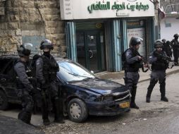Fuerzas de la policía israelí hicieron un gran despliegue este miércoles en Shuafat, un barrio palestino. AP / M. Illean