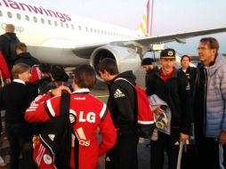 El cuadro de las 'Aspirinas' ha llegado a la capital alemana. TWITTER / @bayer04fussball