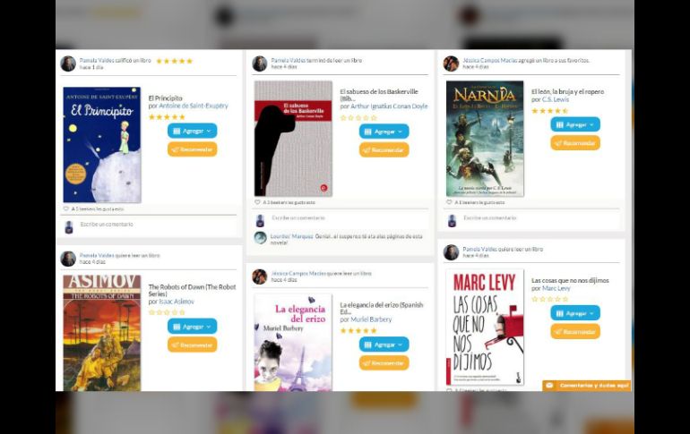 Forma parte de la red social de lectores con usuarios en alrededor de 14 países. ESPECIAL / beek.io