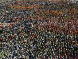 La manifestación permanece tranquila, aunque la Policía está dispuesta a actuar si los quejosos se acercan a la oficina del Presidente. EL INFORMADOR / ARCHIVO