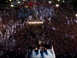 Fernández asegura, en uno de sus últimos actos, que su trabajo no ha terminado. AP / M. A. Cerutti