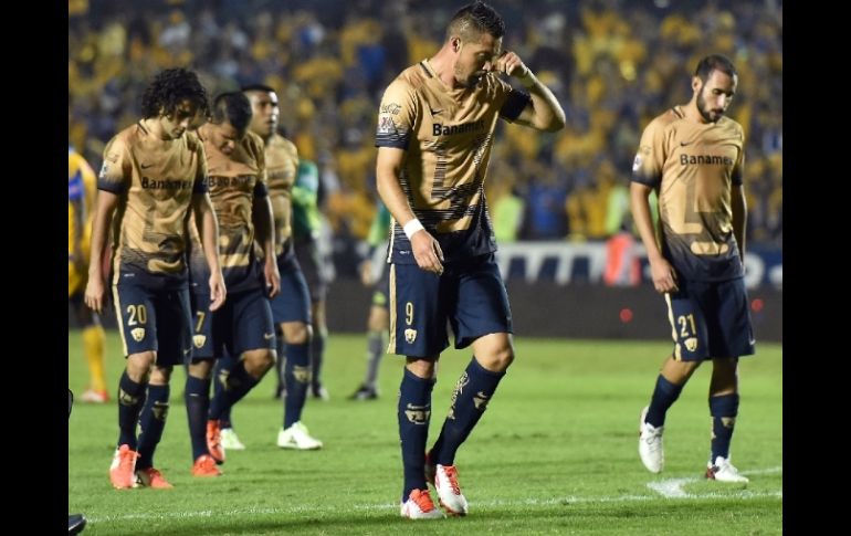 El domingo Pumas deberá intentar sobreponerse a la goliza de 3-0 que le propinó Tigres el jueves. EFE / M. Sierra