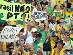 Las protestasconvocadas por grupos como ''Vem pra Rua'' o ''Movimento Brasil Livre'', se llevaron a cabo en más de 100 ciudades. AFP / E. Sa