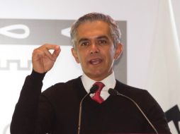Mancera dice, sobre si él será candidato en 2018, que ''falta tiempo, pero pudiera ser''. NTX / ARCHIVO