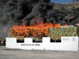 La Procuraduría detalló que en los últimos nueve meses se han destruido más de 200 toneladas de diferentes drogas. TWITTER / @PGR_mx