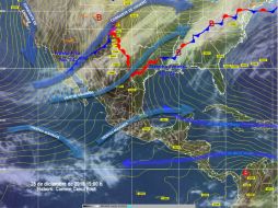 El frente frío 24 y la quinta tormenta invernal  provocarán en las próximas horas vientos con rachas de hasta 60 kilómetros por hora. TWITTER / @conagua_clima