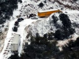 El frío obligó a las autoridades al cierre de diversos tramos carreteros debido a la acumulación de nieve. AFP / Comisión Nacional de Seguridad