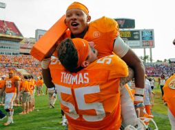 Joshua Dobbs lanzó para 166 yardas y corrió para dos touchdowns este viernes. AFP / M. Carlsson
