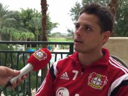 Javier Hernández respondió tanto en español como en inglés. TWITTER / @bayer04fussball