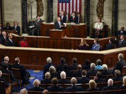 Obama utilizó su último mensaje al Congreso para repetir sus anteriores iniciativas sobre inmigración, igualdad y armas. AP / S. Walsh