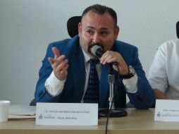 El fiscal regional, Carlos Alberto Zamudio fue el encargado de iniciar las operaciones en la agencia. ESPECIAL / Fiscalía