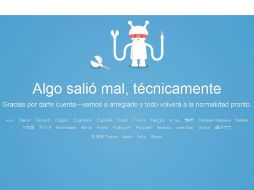 Durante unos 10 minutos del lunes, algunos usuarios no pudieron entrar a Twitter. ESPECIAL / twitter.com