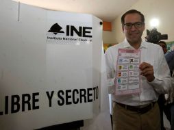 Ignacio Peralta, candidato a la gubernatura de la coalición PRI, PT, PVEM y Nueva Alianza . SUN / ARCHIVO