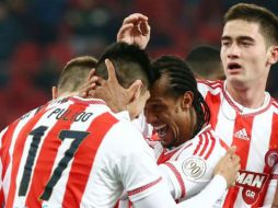 Al minuto 75, el ex Tigres marcó el gol de la victoria para la escuadra griega en la jornada 19. TWITTER / @olympiacos_org