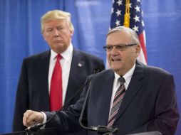 Trump y Arpaio  aparecieron juntos este martes en un mitin en la comunidad de Marshalltown, en Iowa. AP / M. Altaffer