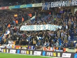 Este fue el mensaje que la afición de los Pericos desplegó en el partido. TWITTER / @eltromemx