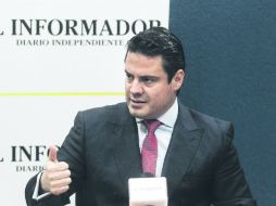 El gobernador de Jalisco, Aristóteles Sandoval, visitó ayer la redacción de esta casa editorial. EL INFORMADOR / E. Barrera