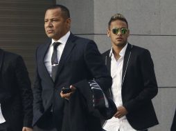 Ambos declararon en la Audiencia Nacional, por el supuesto fraude en el traspaso de Ney al Barcelona. EFE / K. Huesca