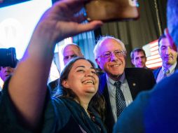Bernie Sanders cuenta con la aceptación de gran parte de los estudiantes, pues 'parece preocuparse por la gente'. AFP / A. Burton