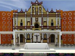 El altar tiene un peso de 200 toneladas de peso. ESPECIAL / diocesisdesancristobal.mx