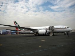 La aeronave Boeing 787, nombrada 'José María Morelos y Pavón' realizó su primer vuelo este miércoles. TWITTER / @PresidenciaMX