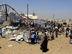 Desde el inicio de los bombardeos de la coalición árabe, los lanzamientos de cohetes a bases militares son frecuentes. EFE / Y. Arhab