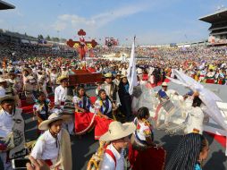 De acuerdo con la Secretaría de Seguridad Pública, más de 1.5 millones de feligreses se encontraron en Morelia. NTX / G. Salas