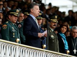 Santos señaka que en materia de homicidios, hay municipios del país que no han tenido uno solo. EFE / L. Muñoz