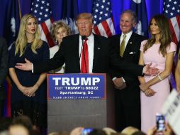 Trump finalizó asegurando que ganar es bonito y que va a ganar por su país. AFP / S. Platt
