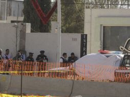 Según reportes preliminares de la investigación, otro vehículo que circulaba delante de la patrulla lo que los obligó a parar. EL INFORMADOR / R. Tamayo