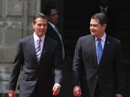 Juan Orlando Hernández agradeció el interés del Mandatario mexicano de mirar hacia Centroamérica. SUN / C. Mejía