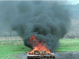 La PGR coordinó las acciones de incineración. EL INFORMADOR / ARCHIVO