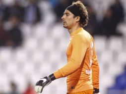 Ochoa ya estuvo el día de ayer en el arco malagueño. TWITTER / @malagacf