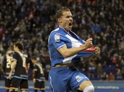 Espanyol tomó ventaja al minuto 12, cuando Abraham González anotó el primer gol. EFE / T. Albir