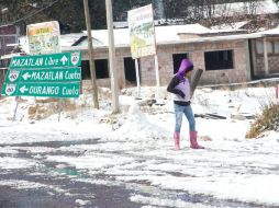 Se viste de blanco. Durango registró nevadas en al menos 11 municipios. NTX /