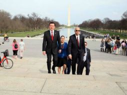 'La relación entre Estados Unidos y México nunca ha sido más fuerte', destaca Jeh Johnson durante la reunión. TWITTER / @osoriochong
