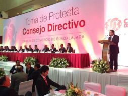 Hoy se llevó a cabo la toma de protesta del consejo directivo de la cámara en 2016 y 2017. TWITTER / @Concanaco