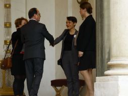 Familiares de las víctimas fueron recibidos por el presidente Hollande. AP / F. Mori