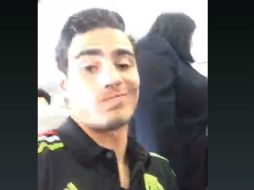 La transmisión del jugador duró poco tiempo antes de que se cortara. ESPECIAL / Periscope Antonio Briseño