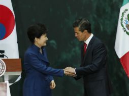 El acuerdo se realiza durante la visita de la presidenta de Corea del Sur, Park Geun-Hye a México. EFE / J. Méndez