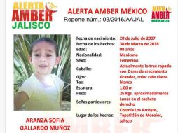 Aranza Sofía Gallardo Muñoz actualmente lleva el cabello rapado, con 2 cm de crecimiento. TWITTER / @FiscaliaJal