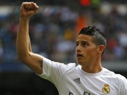 James marca el primero gol para los merengues al minuto cinco del partido. AP / F. Seco