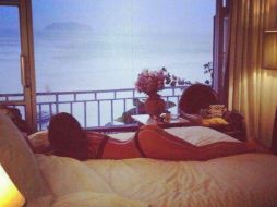 Publicó la fotografía con el mensaje 'Qué bonito es amanecer feliz y motivado'. INSTAGRAM / @vicentefdzjr