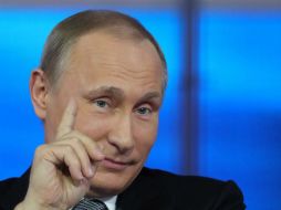 El presidente participa en linea directa. EFE / M. Klimentyev