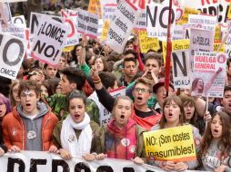Las manifestaciones más voluminosas se realizaron en Madrid, Barcelona y Valencia. AFP / J. Soriano