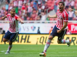 Pereira festeja su gol. MEXSPORT / C. de Marchena