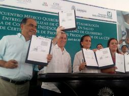 Meade estuvo en Guerrero en el acto de afiliación de estudiantes de nivel médico superior y superior. NTX / A. Covarrubias