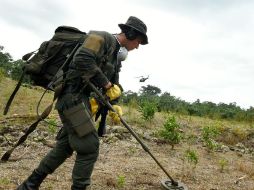 Más de 11 mil personas han resultado afectadas por los campos de minas en el país latinoamericano. NTX /