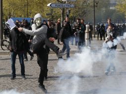 La movilización fue menor que las anteriores, según la prefectura de Policía de la capital asistieron entre 14 mil y 15 mil. AP / M. Euler