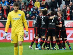 El Leverkusen suma 57 unidades y se afianzaron en la tercera posición. AFP / R. Pill